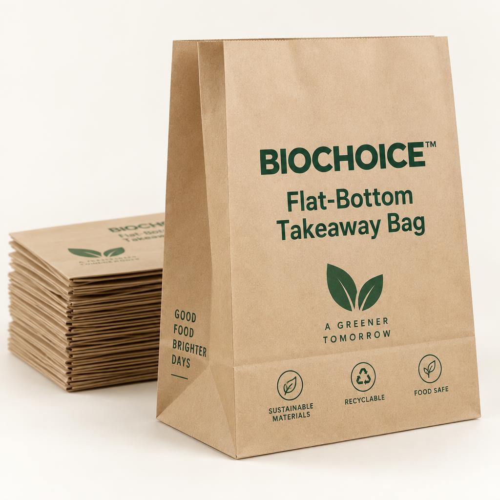 Flat-Bottom Takeaway Bags