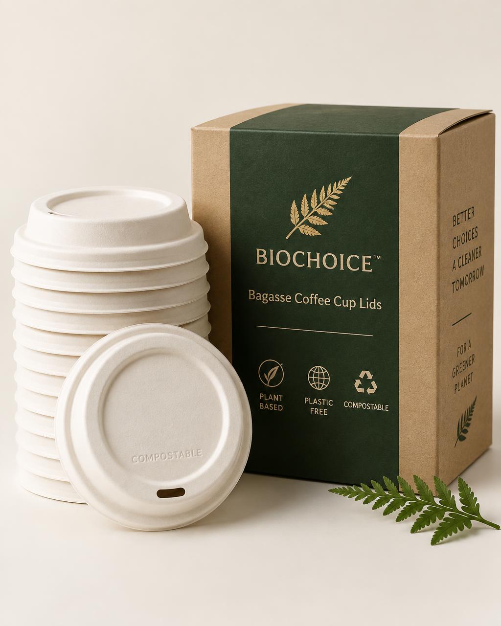 Bagasse Coffee Cup Lids